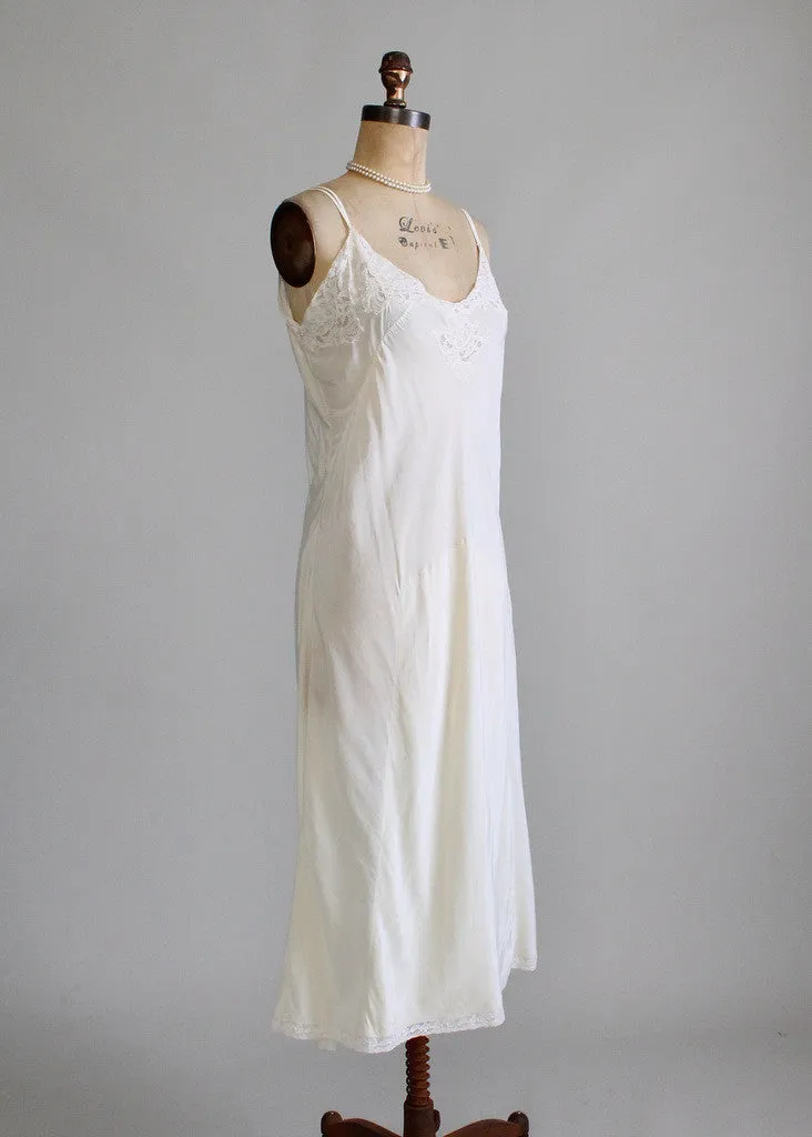 Vintage 1930s Tulane Crepe Gartiere Slip