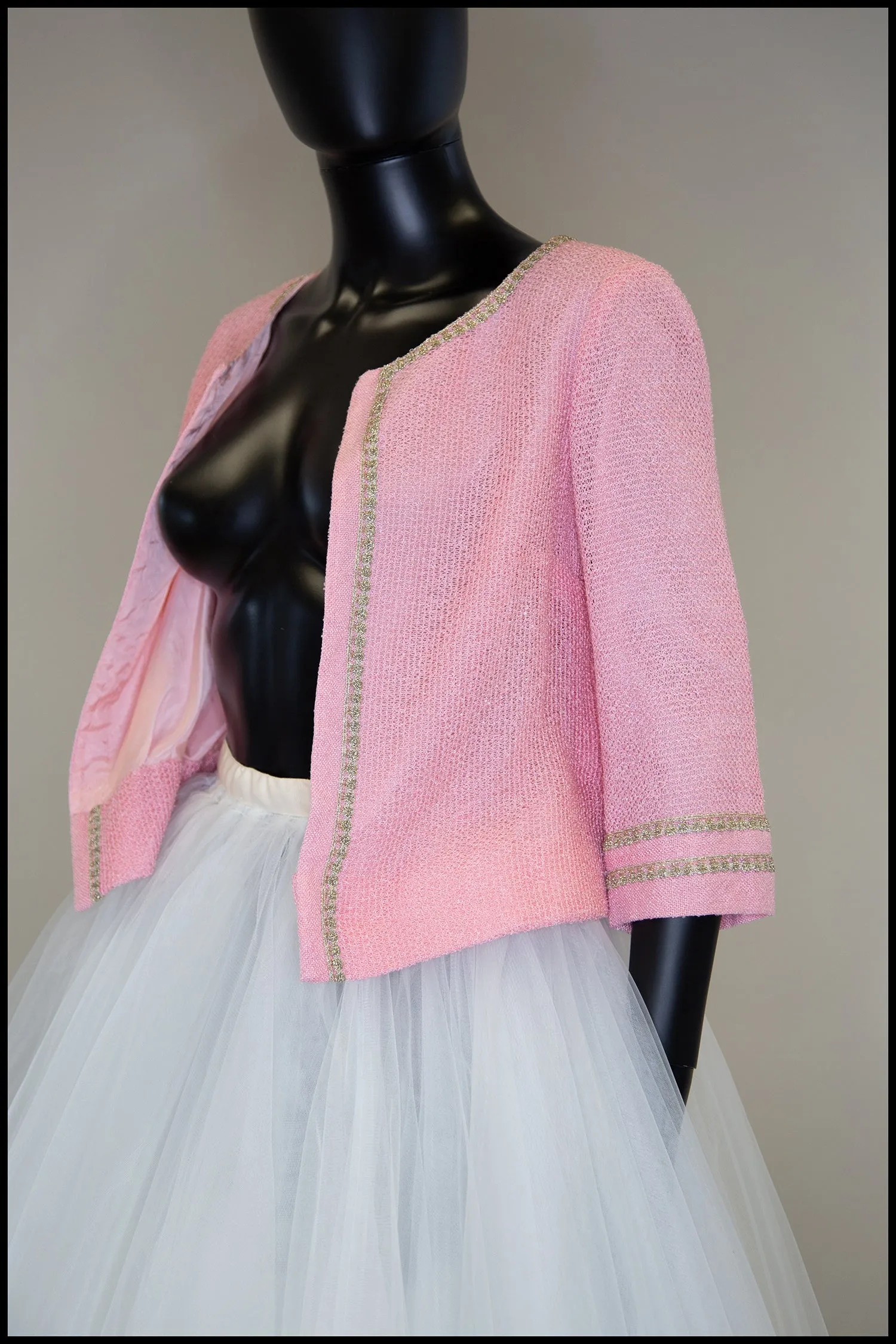 Vintage 1960s Pink Cropped Jacket