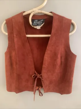 Vintage Scala Suede Vest 70’s Woodstock small