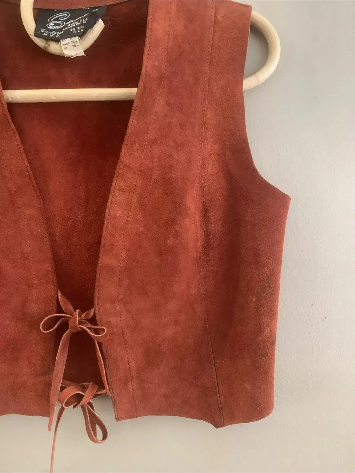 Vintage Scala Suede Vest 70’s Woodstock small