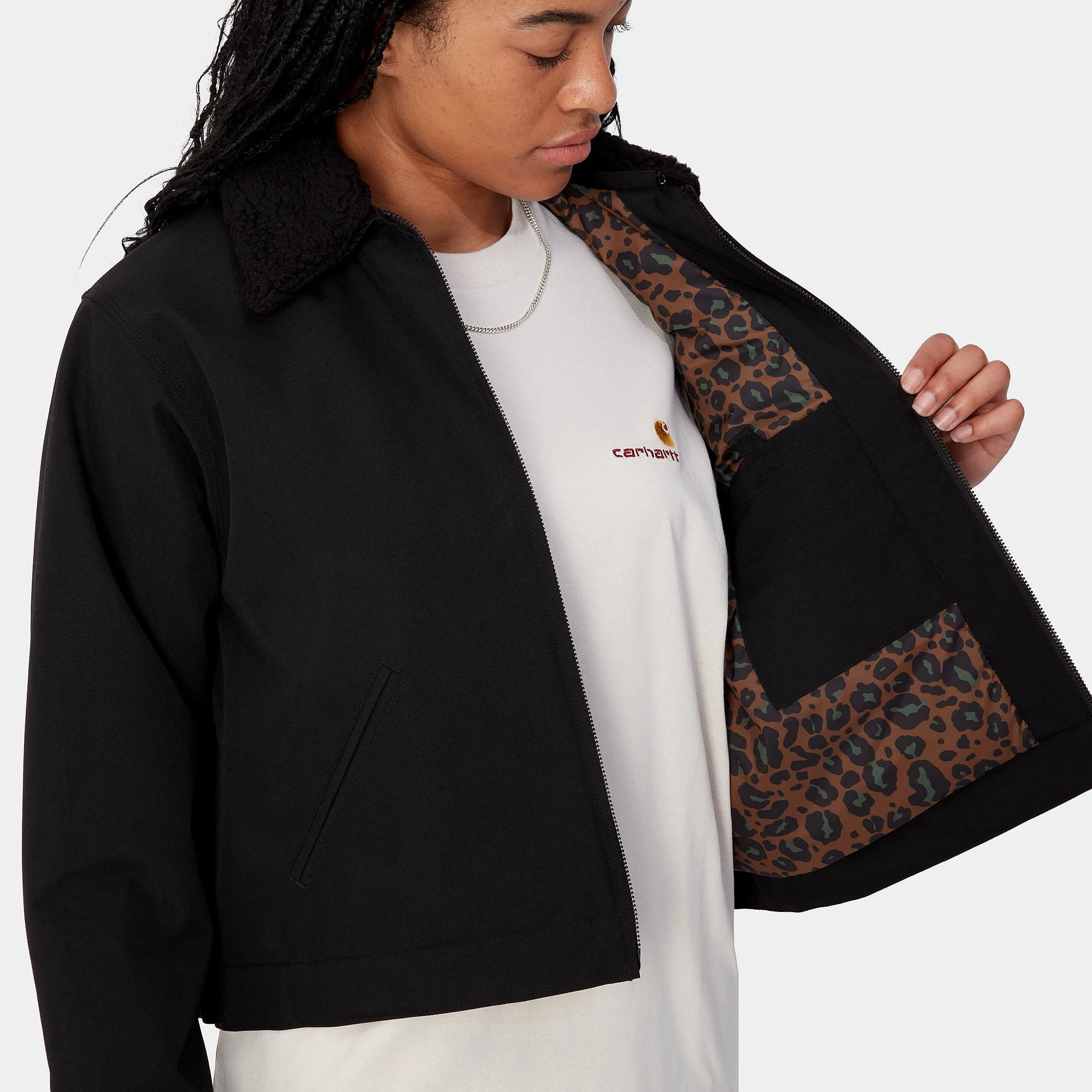 W' NEWKIRK JACKET BLACK / CAMO LEO, TAMARIND