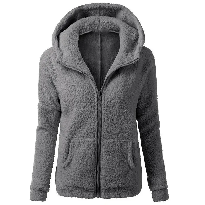 Warm Jacket for Women. Female Hoodies Sweater.