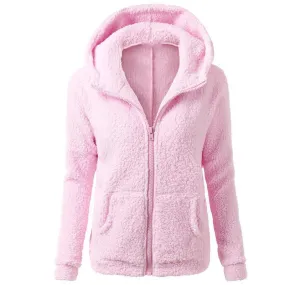 Warm Jacket for Women. Female Hoodies Sweater.