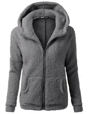 Warm Jacket for Women. Female Hoodies Sweater.