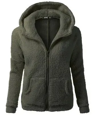 Warm Jacket for Women. Female Hoodies Sweater.