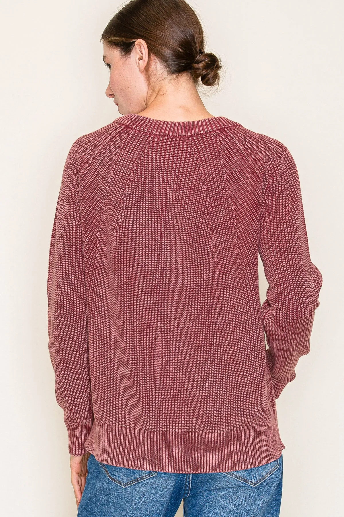 Washed Knit Henley Pullovers - 2 Colors! - FINAL SALE