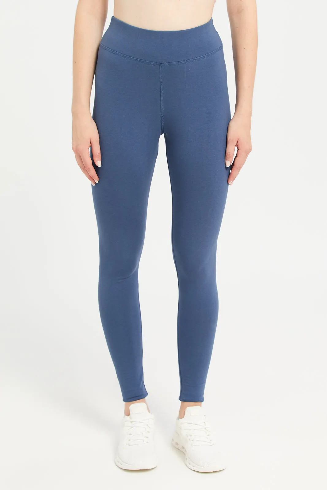 Women Blue Active Leggings