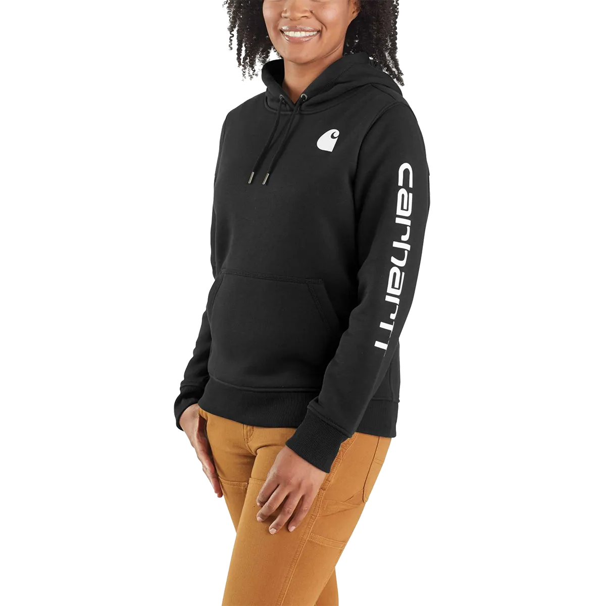 Women's Clarksburg Graphic Sleeve Logo Hooded Sweatshirt