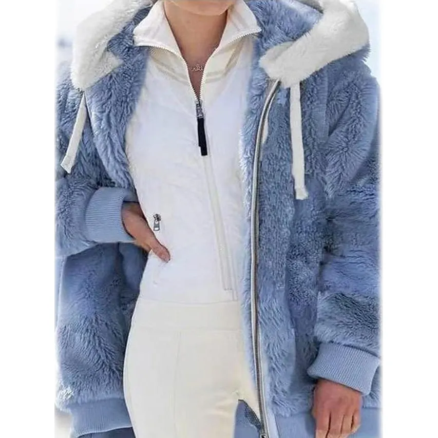 Women's Plus Size Hoodie Coat Long Sleeve