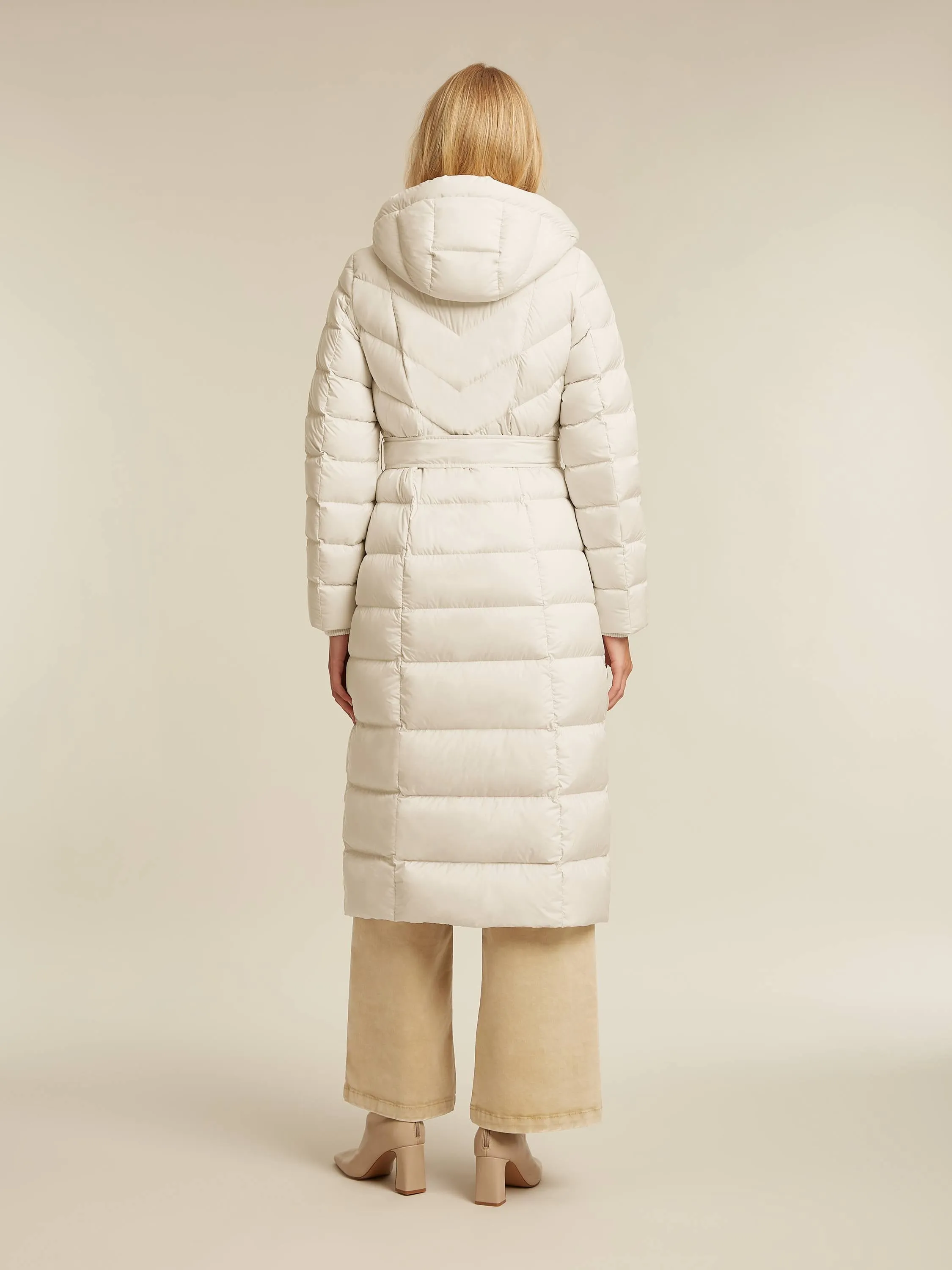 Zahra long coat - White pepper