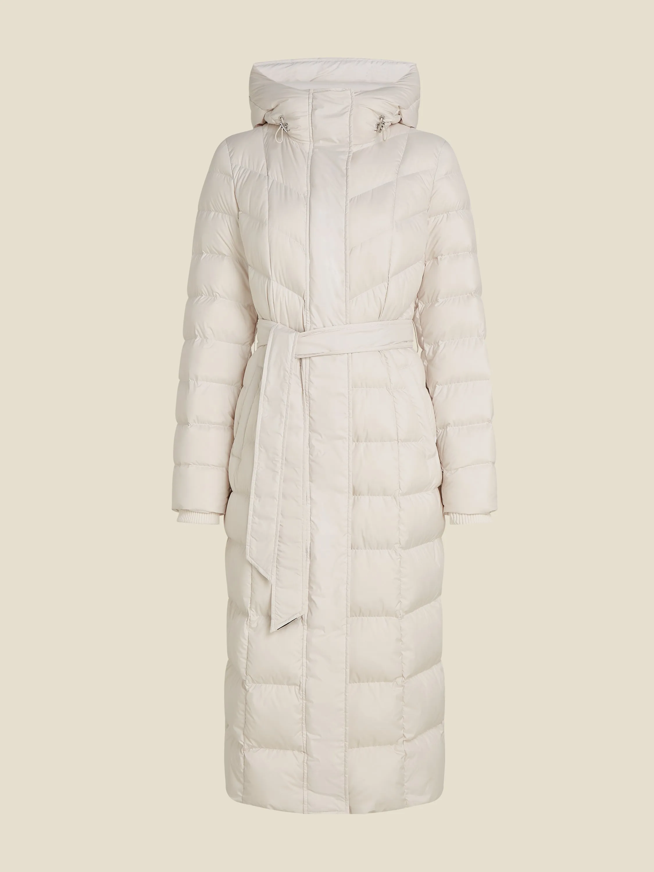 Zahra long coat - White pepper