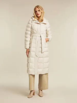 Zahra long coat - White pepper