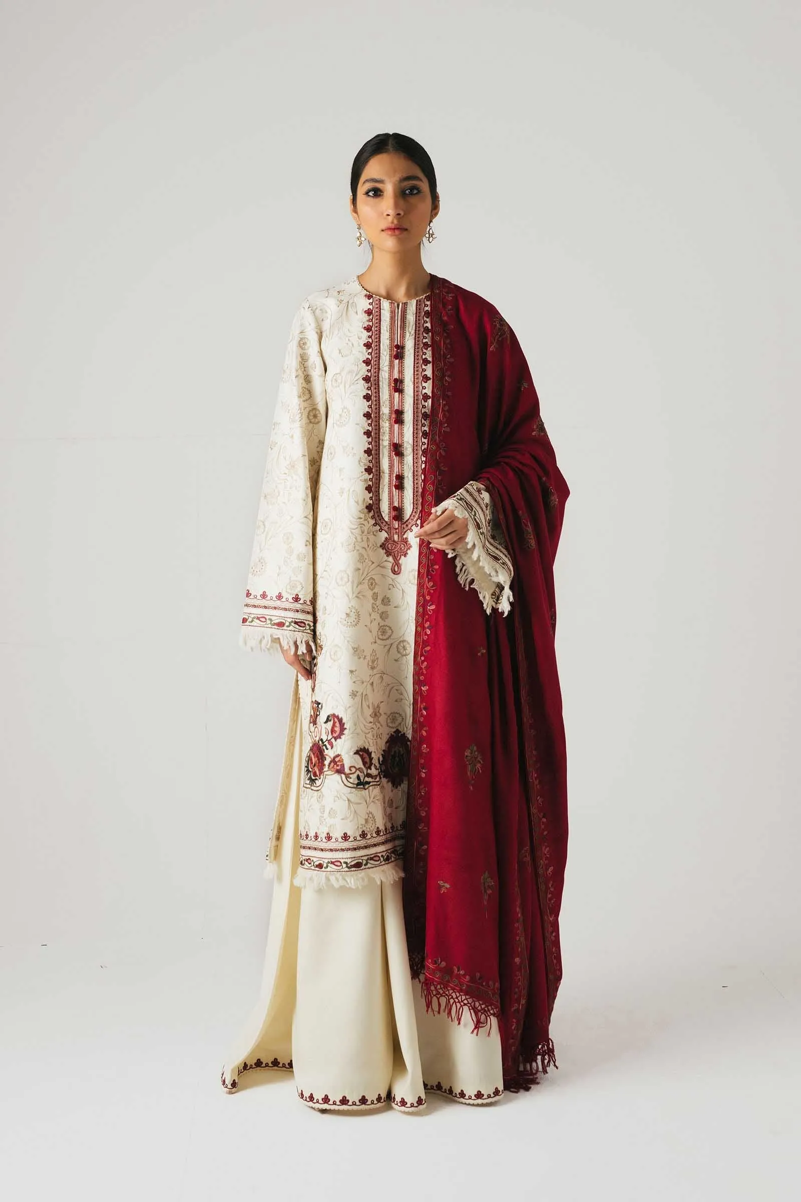 Zara Shahjahan Winter Collection (with Shawl) – Nissa